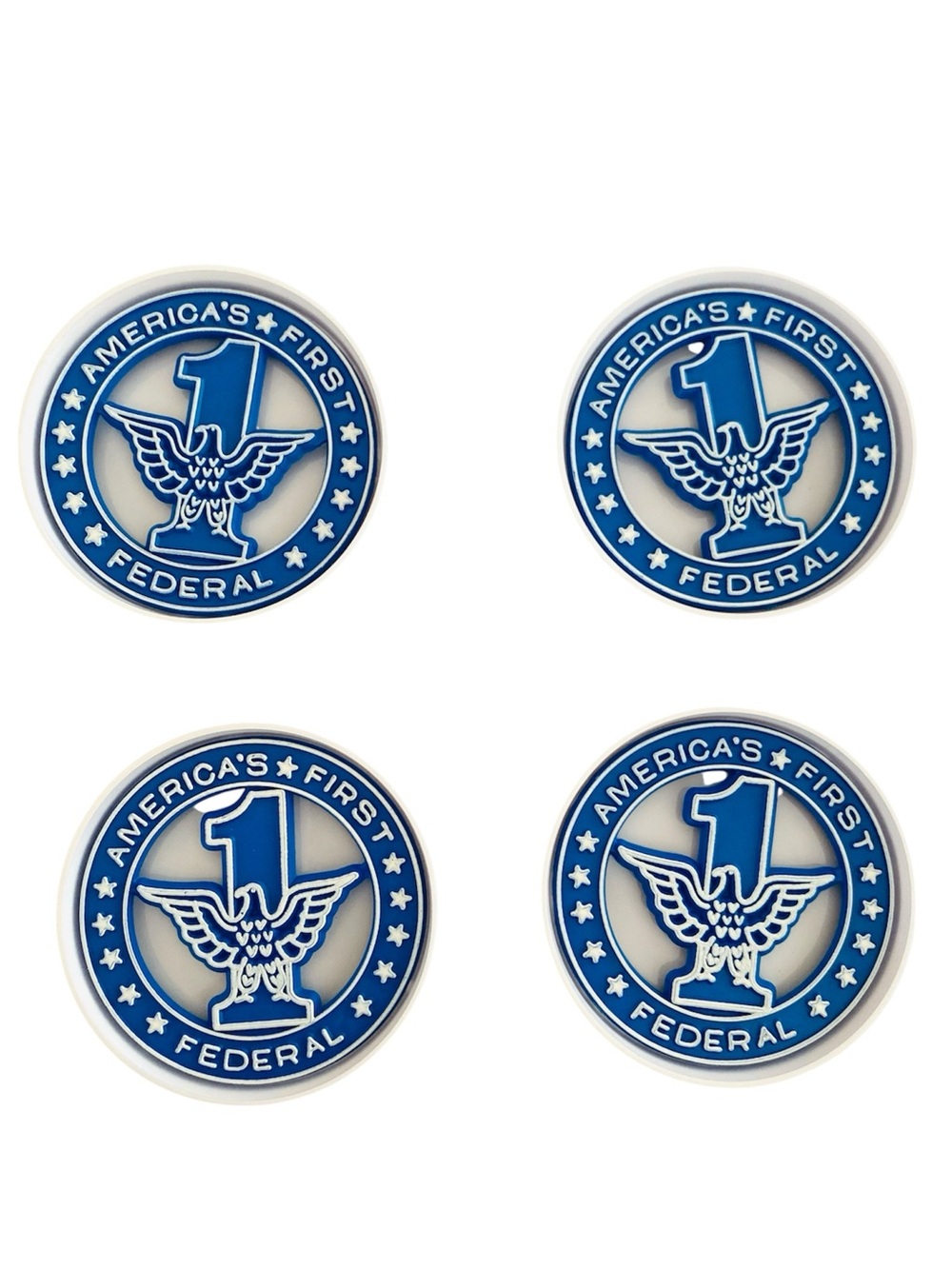 Vintage Crown Plastics America's First Federal Coasters Eagles 4 Coasters
USA